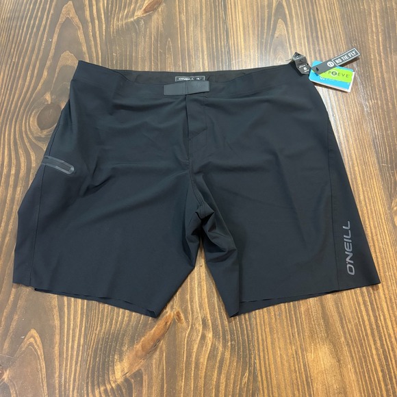O'Neill Hyperfreak Hydro Tech Boardshorts Men's 40 Black No-Tie‎ Fly - Picture 1 of 9